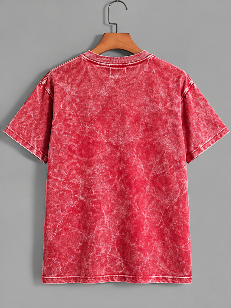 Red Acid Washed T-Shirt