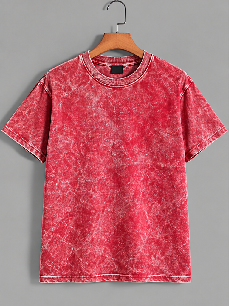 Red Acid Washed T-Shirt